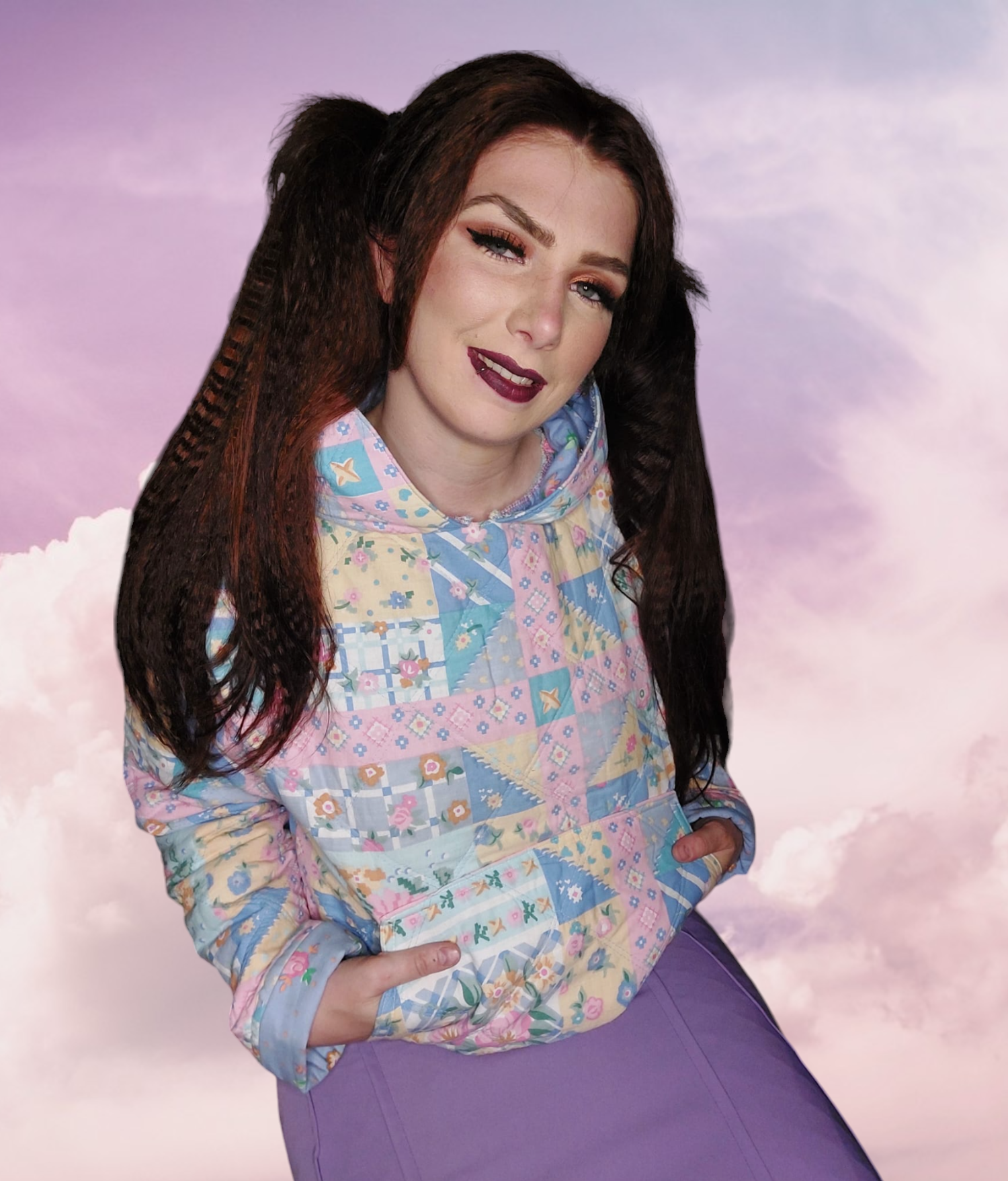 Hoodie Quilted pastel - Image 3