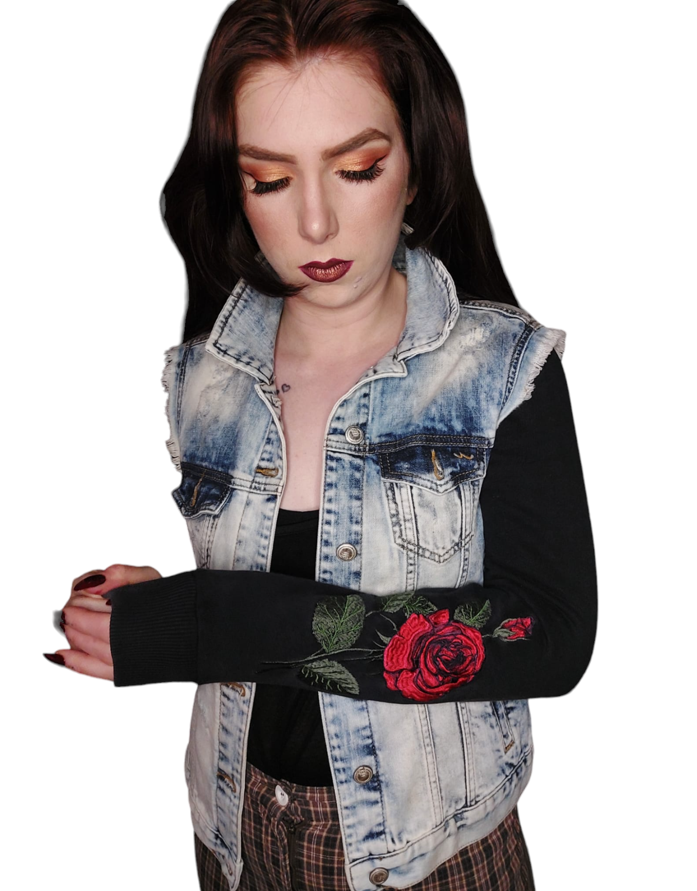 Jacket Denim A Rose Is Forever (VERKOCHT) - Image 3